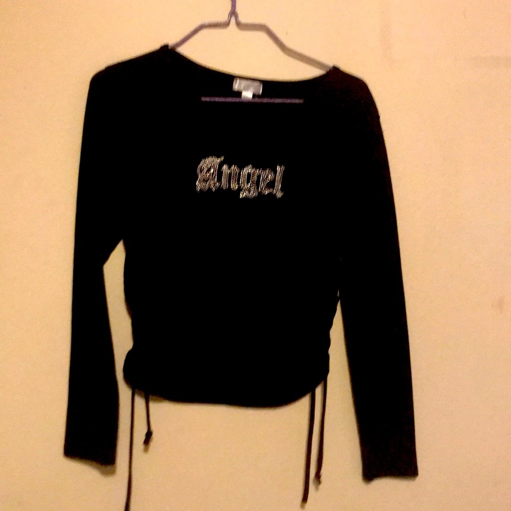 black long sleeve top
